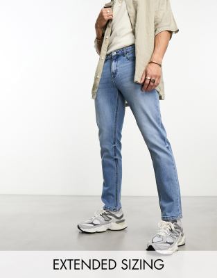 Asos Design Stretch Slims Jeans In Vintage Light Blue