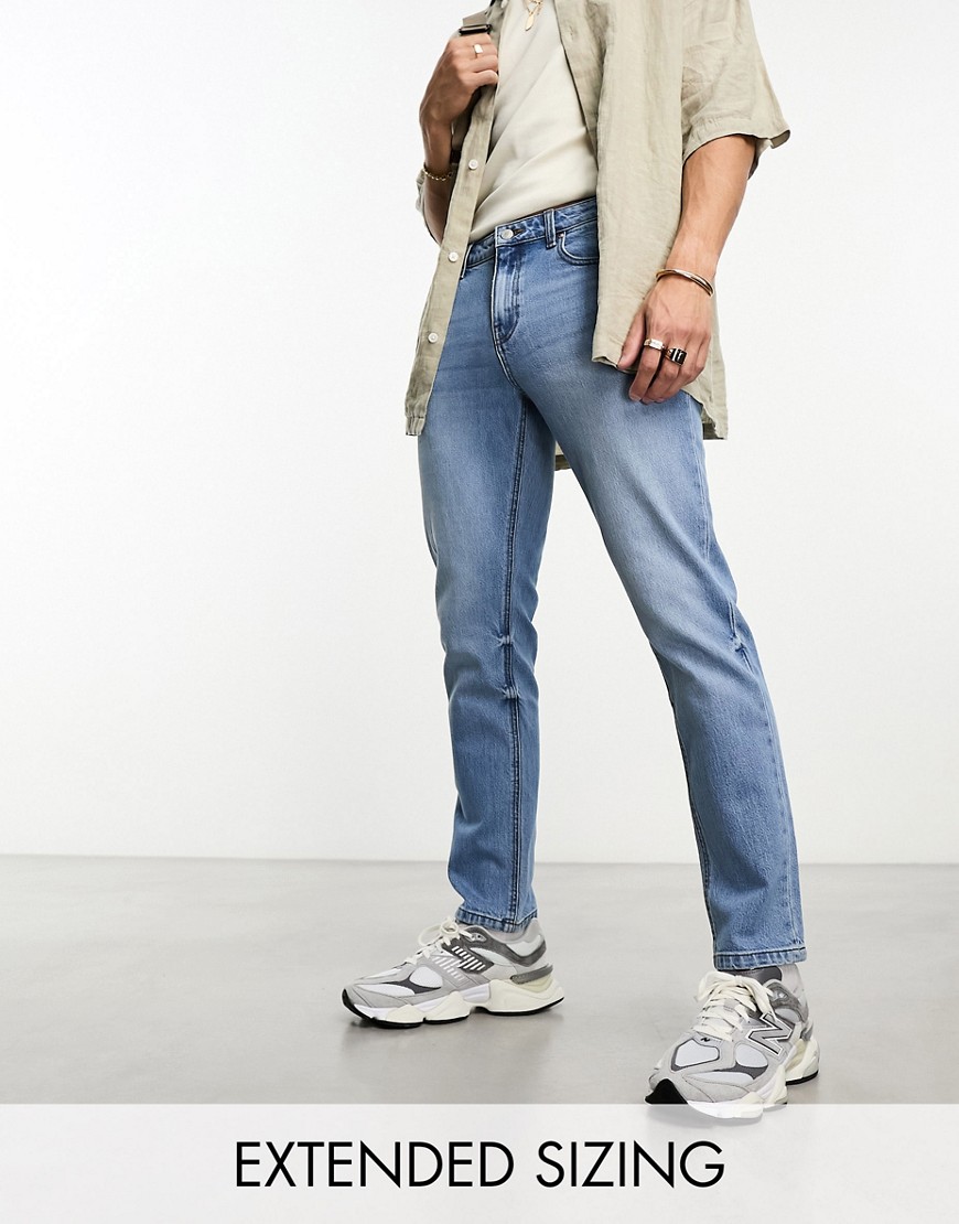 ASOS DESIGN stretch slims jeans in vintage light blue