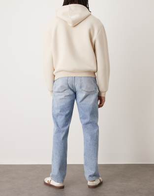 Asos Design Stretch Straight Jeans In Blue