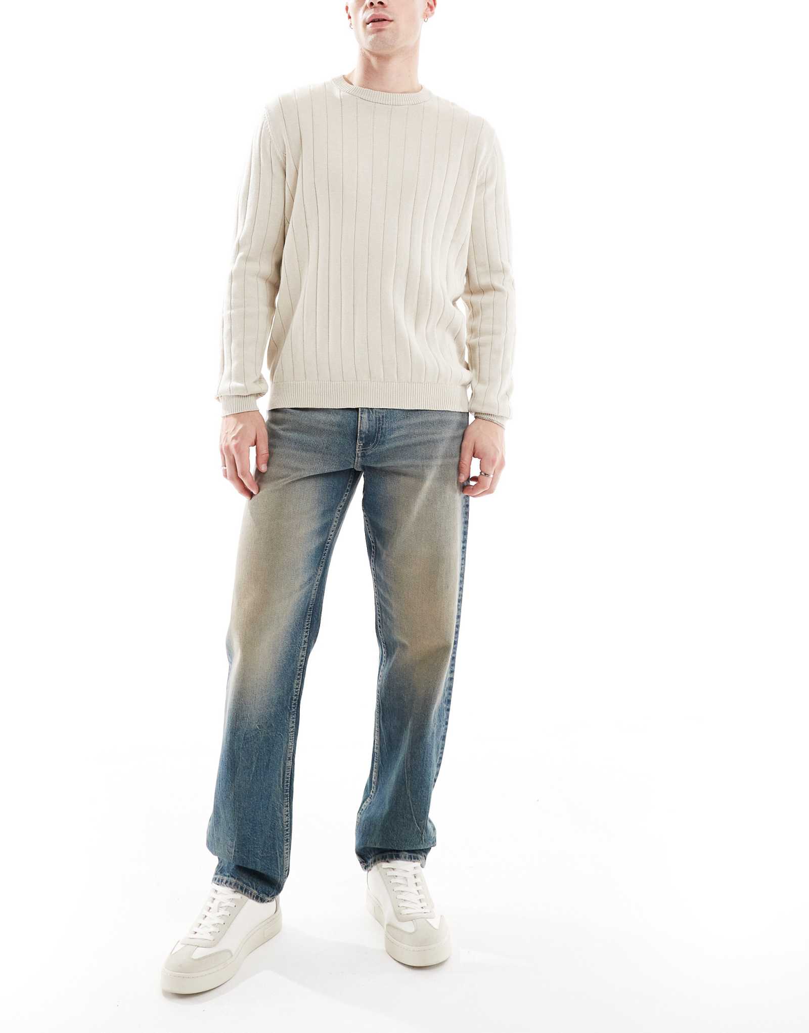 ДИЗАЙНЕРСКИЕ джинсы-стрейч ASOS с прямыми штанинами светло-голубого цвета