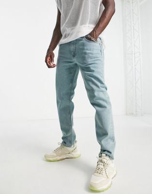 ASOS DESIGN stretch tapered jeans in light tint