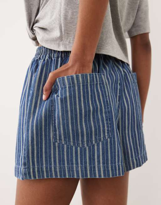 ASOS DESIGN - Stribede boksershorts i denim, 5 af 5