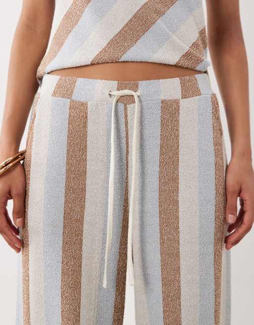ASOS DESIGN - Stribede bukser med brede ben - Del af sæt, 5 af 5