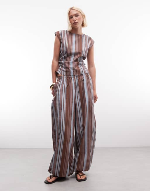 ASOS DESIGN - Stribet top med indsyet talje - Del af sæt, 2 af 4