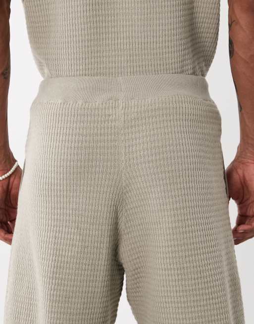 ASOS DESIGN – Strick-Shorts in Salbeigrün, Kombiteil, 4 von 5
