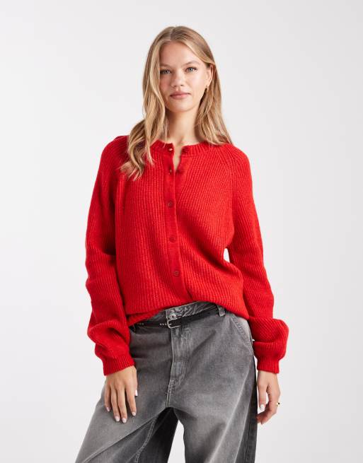 ASOS DESIGN – Strickjacke mit Raglanärmeln