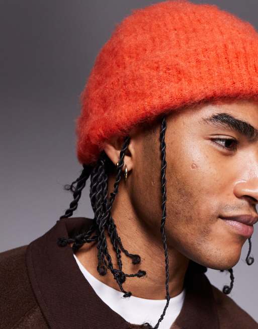 ASOS DESIGN – Strickmütze in Rot
