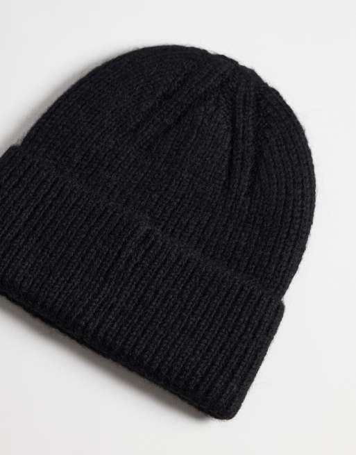 ASOS DESIGN Strickmütze in Schwarz, 3 von 3