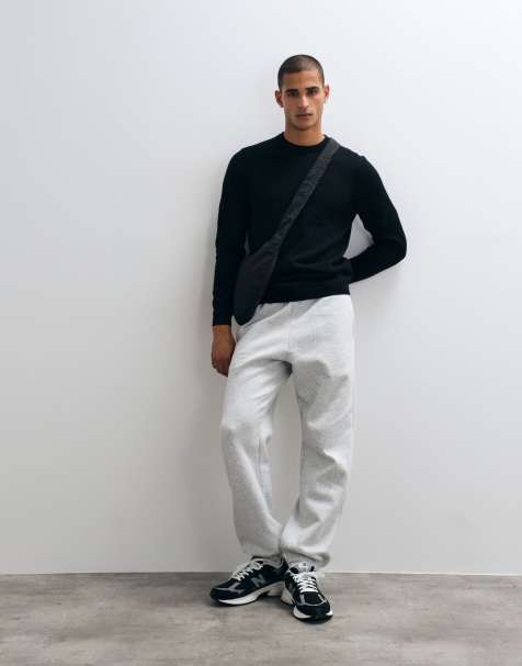ASOS DESIGN Strickpullover aus Merinowolle in Schwarz - view 1