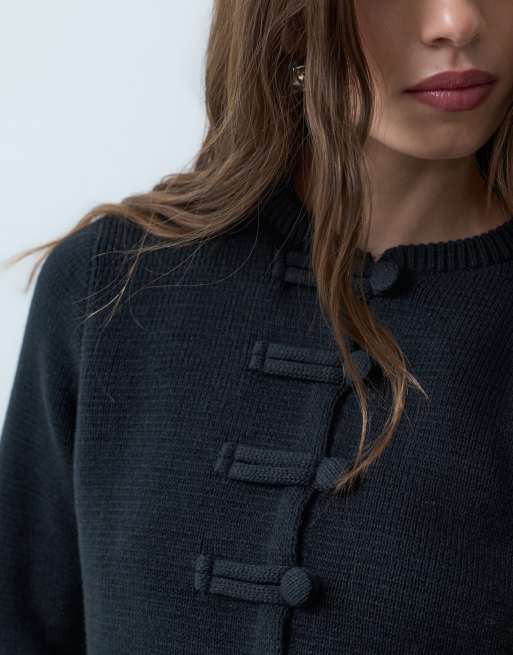 ASOS DESIGN strikcardigan i sort, 2 af 4