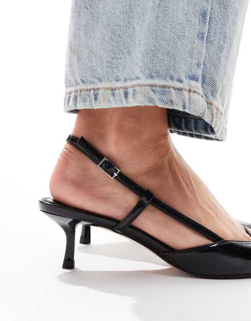 Asos black kitten heels shop