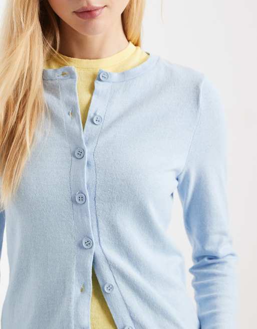 ASOS DESIGN - Strikket blå cardigan - Del af sæt, 4 af 4