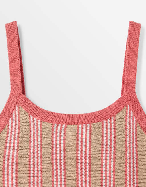 ASOS DESIGN - Strikket cami-top med multifarvede striber - Del af sæt, 7 af 8