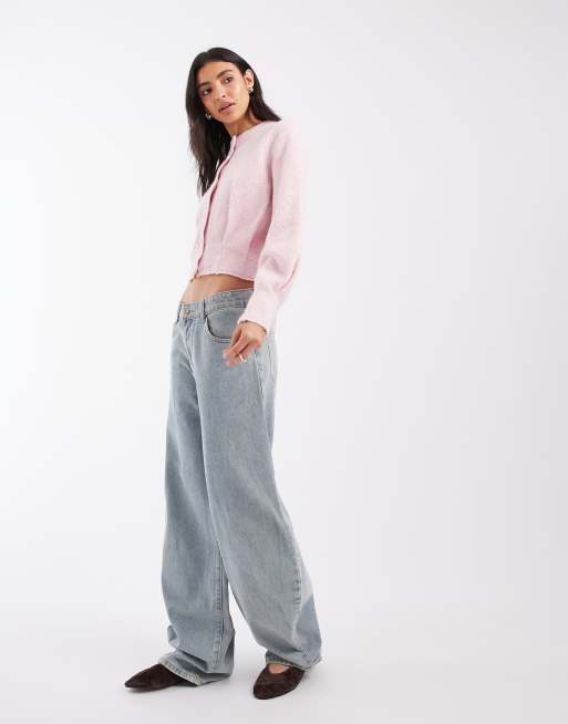 ASOS DESIGN strikket cardigan i pink, 2 af 4