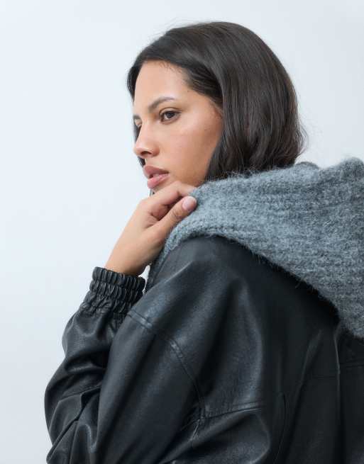 ASOS DESIGN strikket hætteskal i kulgrå, 5 af 5