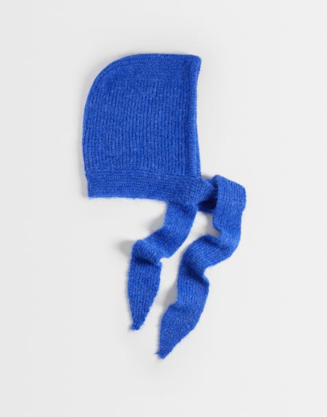 ASOS DESIGN strikket hue i koboltblå - view 1
