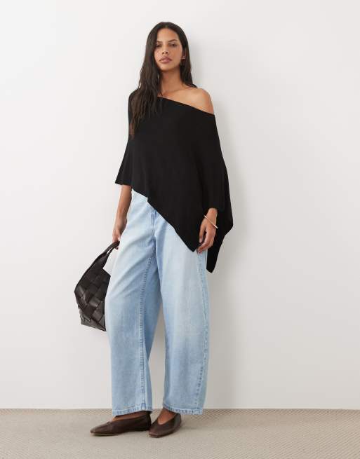 ASOS DESIGN strikket kapetop i sort, 3 af 4