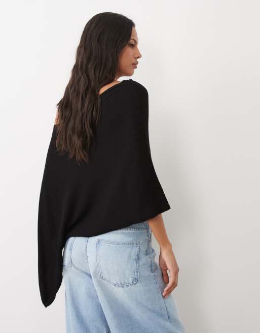 ASOS DESIGN strikket kapetop i sort, 4 af 4