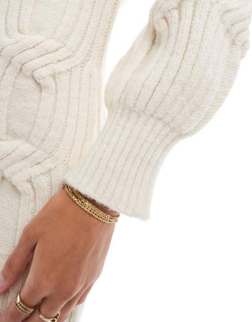 ASOS DESIGN - Strikket minikjole med hjerteformet hals og aftagelig halsedisse, 3 af 4