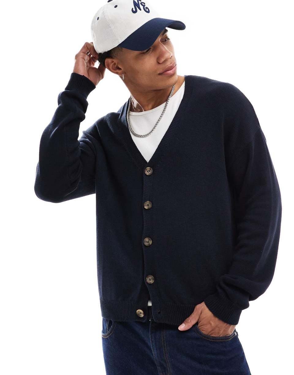 Knitted navy cardigan