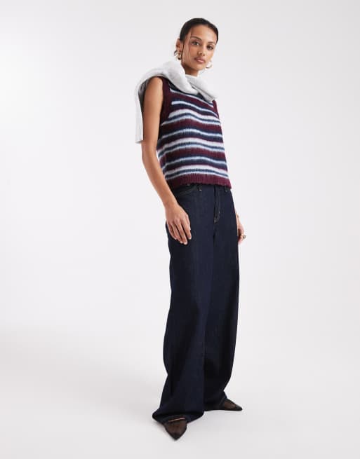 ASOS DESIGN - Strikket tanktop med forskellige striber i firkantet pasform, 3 af 4