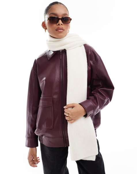 ASOS DESIGN - Strikket tørklæde i cremehvid - view 1