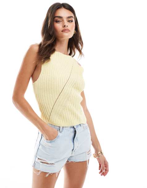 ASOS DESIGN - Striktop i kærnemælksfarve med smal bådudskæring - view 1