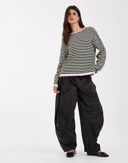 ASOS DESIGN striktrøje med gul og sort stribe, 3 af 4
