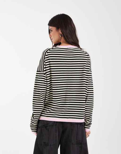 ASOS DESIGN striktrøje med gul og sort stribe, 4 af 4