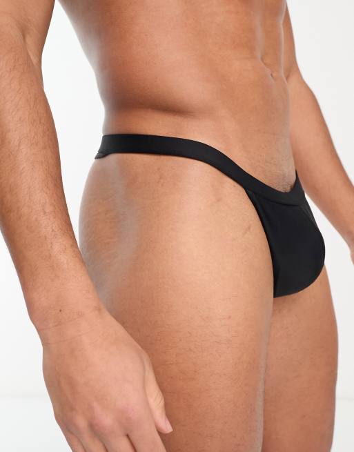 ASOS DESIGN - String de bain - Noir