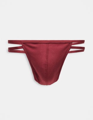 ASOS DESIGN - String in rood met smalle bandjes | ASOS