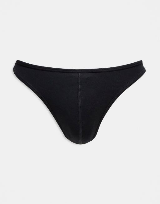 ASOS DESIGN - String met uitsnijdingen in zwart