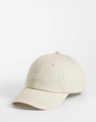 Asos Design Stripe Baseball Cap In Neutral