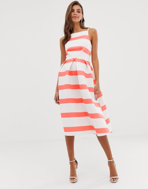 Asos bow back midi cheap prom dress