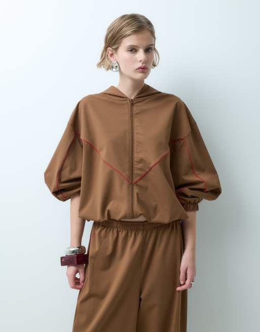 ASOS DESIGN stripe detail set in camel, 2 of 3
