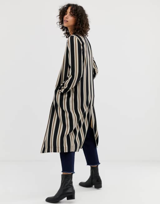 Striped 2024 duster coat