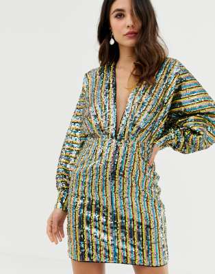asos kimono dress sequin