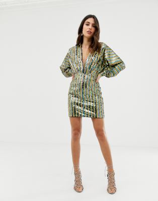 asos kimono mini dress