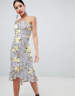 asos striped midi dress