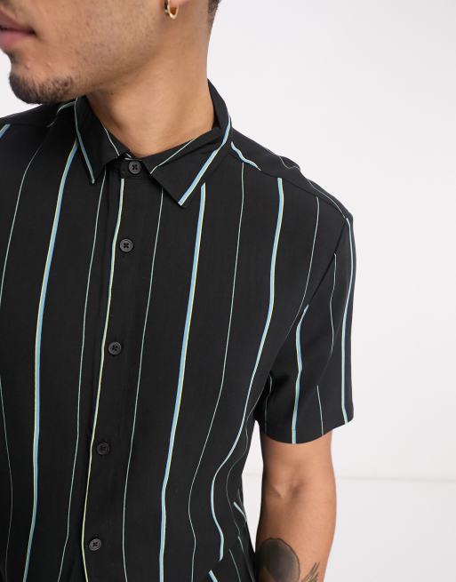black and white striped shirt asos