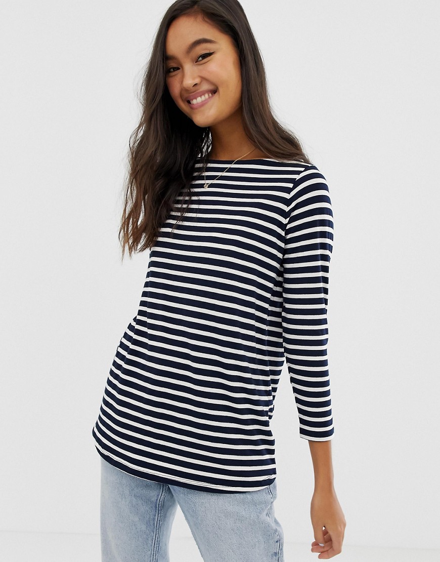 ASOS DESIGN stripe slouchy long sleeve t-shirt in stripe-Multi