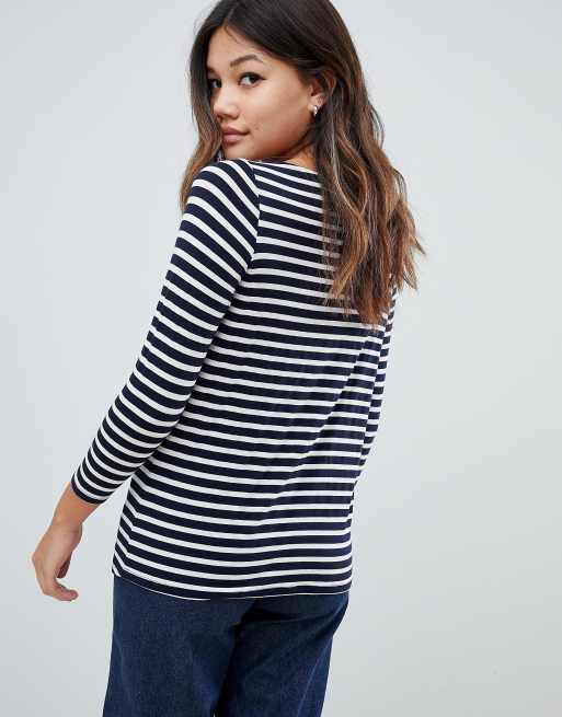 ASOS DESIGN Stripe Slouchy Long Sleeve T-Shirt, 2 of 4