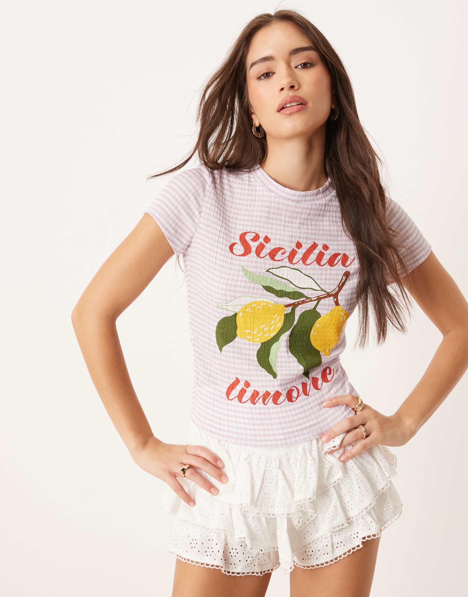 Детская футболка в полоску с рисунком лимона от ASOS DESIGN