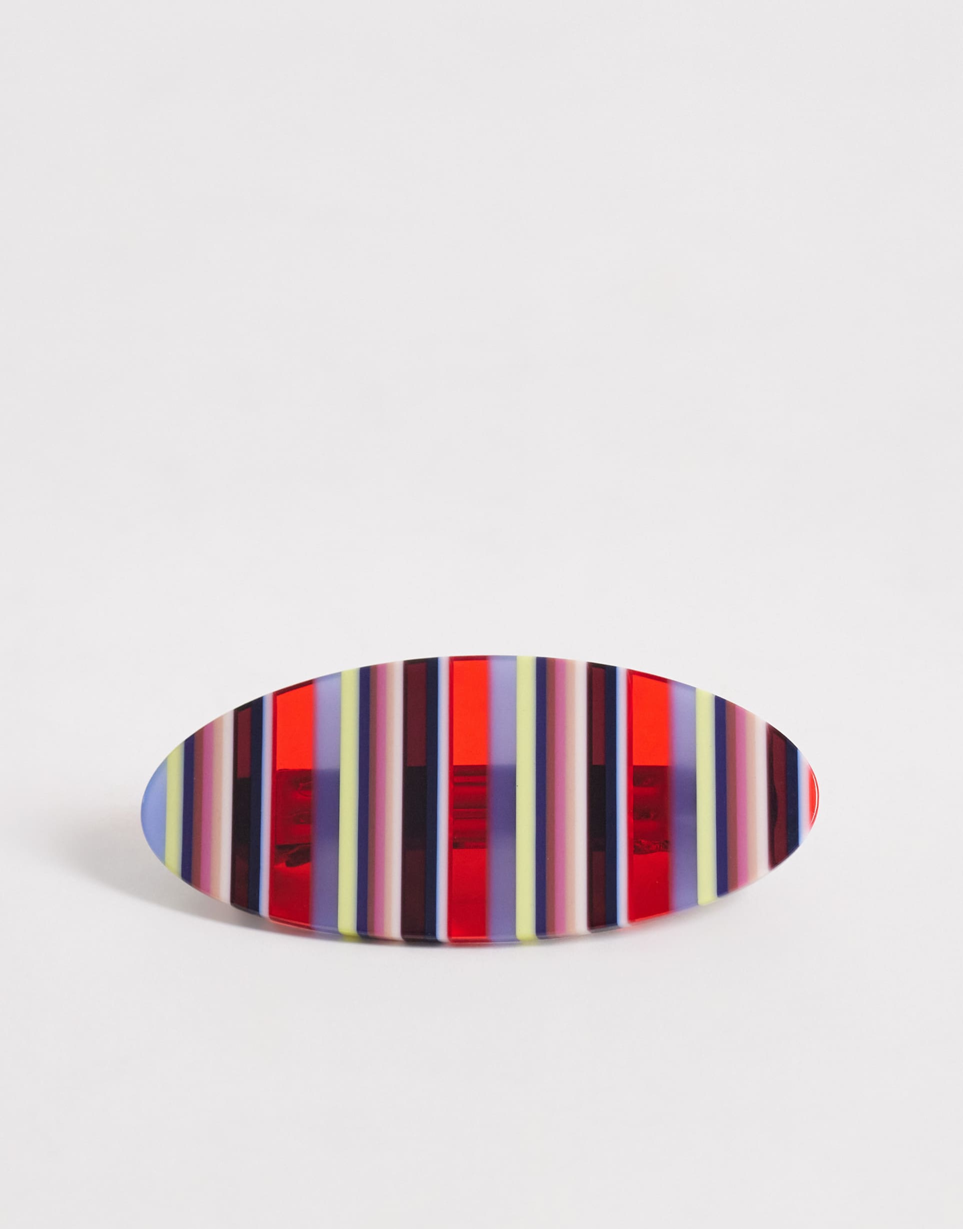 asos design striped hair clip in multi
