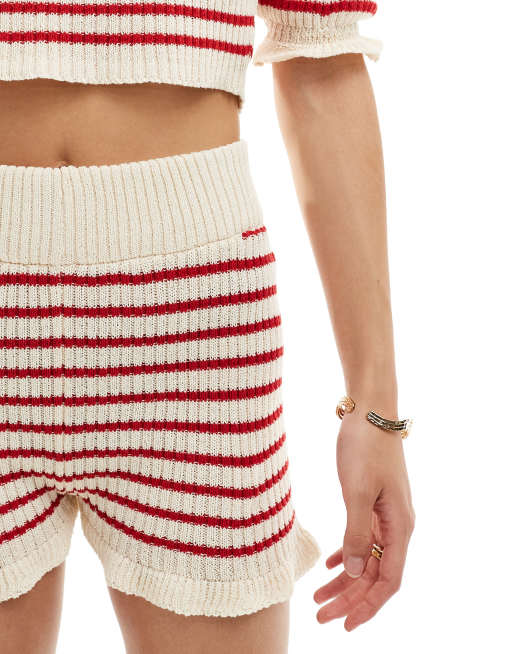 THEREDTHREAD】S gather knit shorts