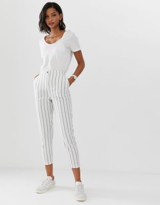 ASOS DESIGN striped linen slim 