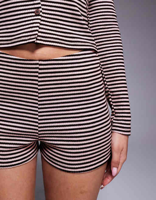 ASOS DESIGN striped mini shorts in black and white - part of a set, 3 of 5