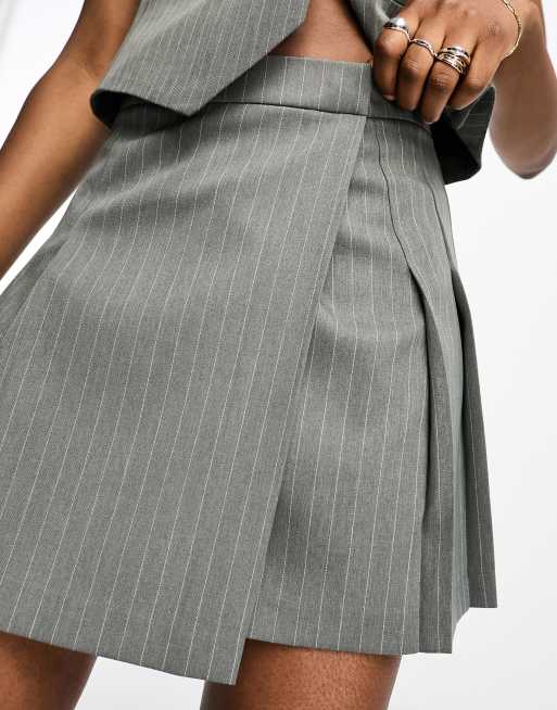 Grey pleated skirt asos best sale