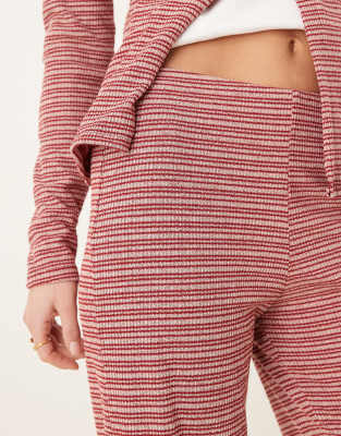 ASOS DESIGN STRIPED WIDE LEG PANTS - PART OF A SET-MULTI 
