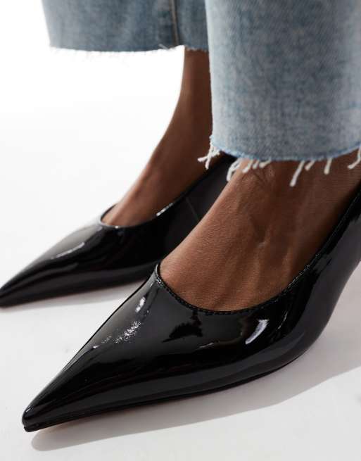 Patent mid heel shoes shop